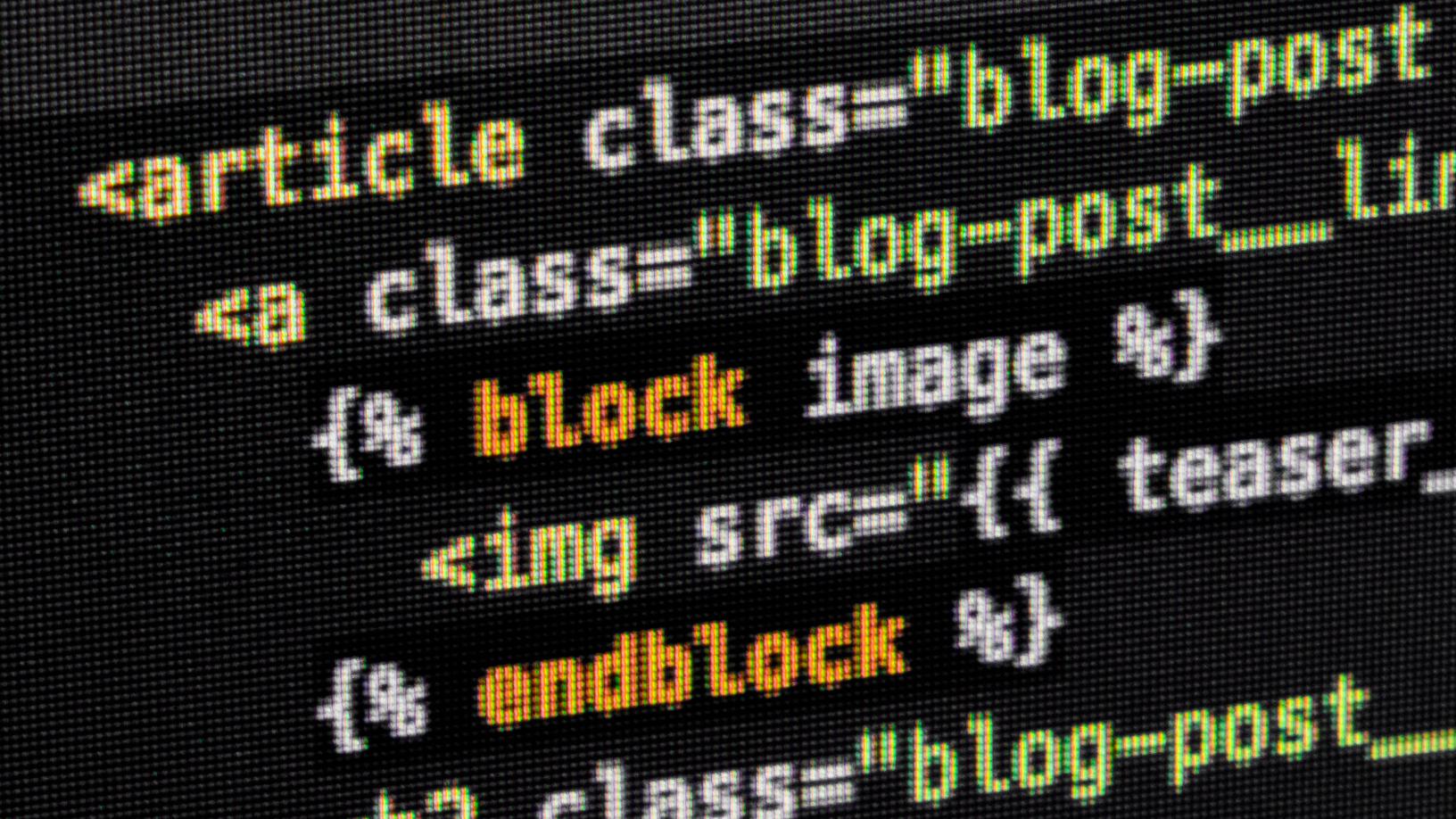 Foto von Code